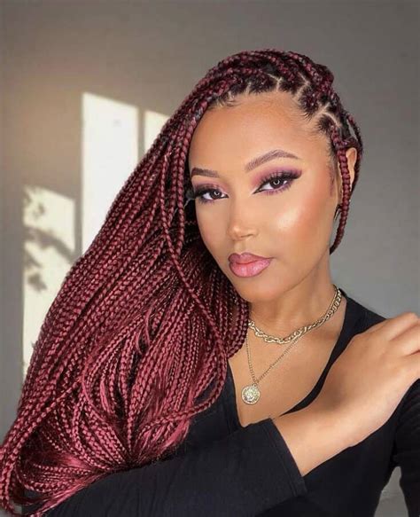 red box braids hairstyles|150 Best Red Box Braids ideas in 2024